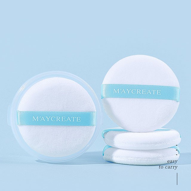 Hộp 5 Bông Đánh Phấn Cushion MayCreate Cao Cấp Full Box