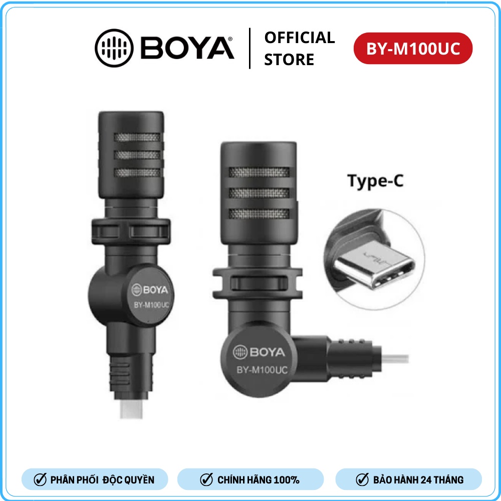 BOYA BY-M100UC - Hàng Chính Hãng - Mic thu âm Mini cổng Type-C