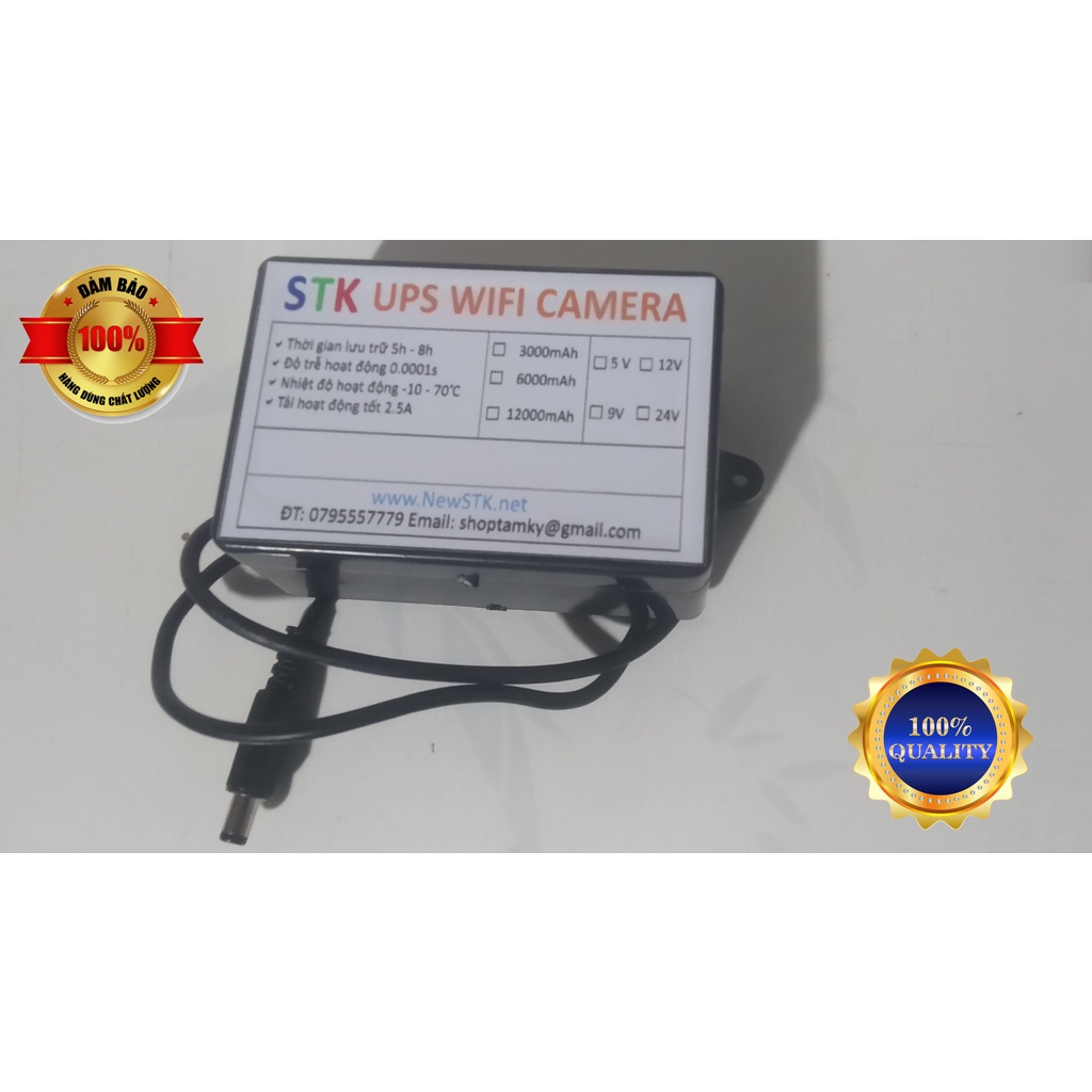 UPS 9V, Nguồn dự phòng cho wifi, camera 9V - STK