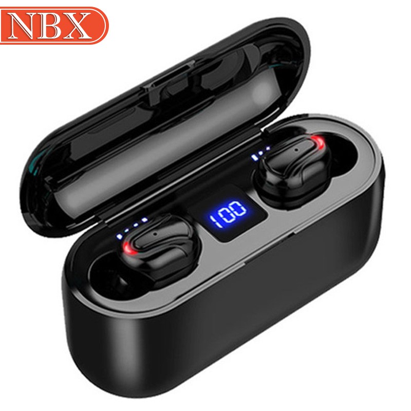 NBX Q32 Bluetooth headset 5.0 wireless waterproof touch in-ear earplugs with large capacity charging compartment built-in microphone