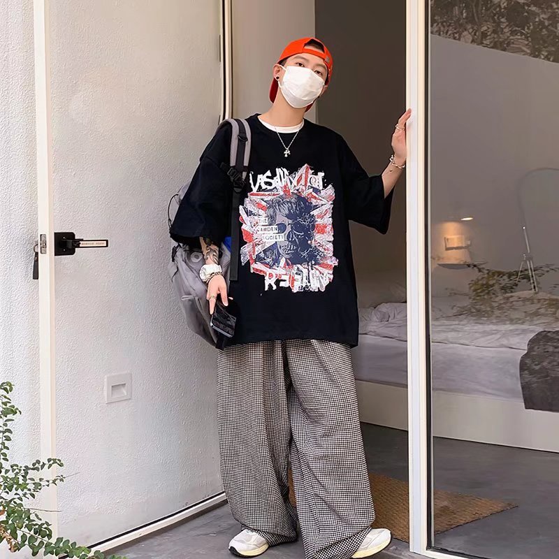 Áo Thun Cotton Dáng Rộng Ngắn Tay Phong Cách Âu Mỹ Thời Trang Mùa Hè Dành Cho Nam 2022