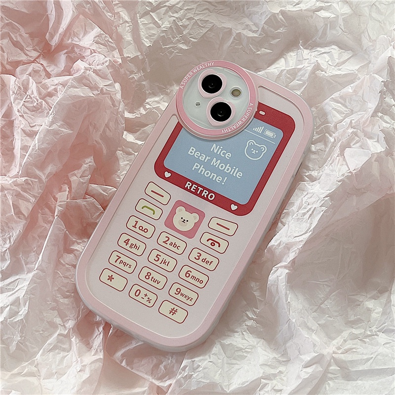 Ốp Điện Thoại Mềm Màu Hồng Dễ Thương Cho iphone 12promax/13pro/11/xr/xs/max/6/7/8plus