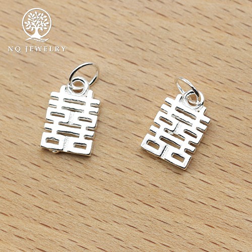 Charm bạc mặt chữ treo - NQ Jewelry