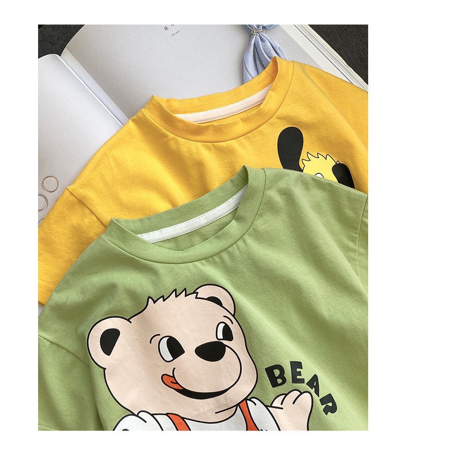 Áo cộc tay thun lạnh Minky Mom cho bé trai bé gái - 1038