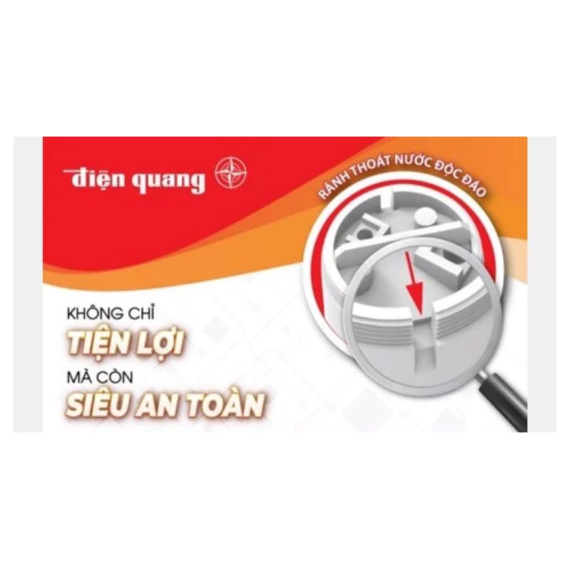 Chuôi đèn liền công tắc Điện Quang ĐQ LH E27 chống nước - dây dài 3m/5m/10m sẵn phích cắm