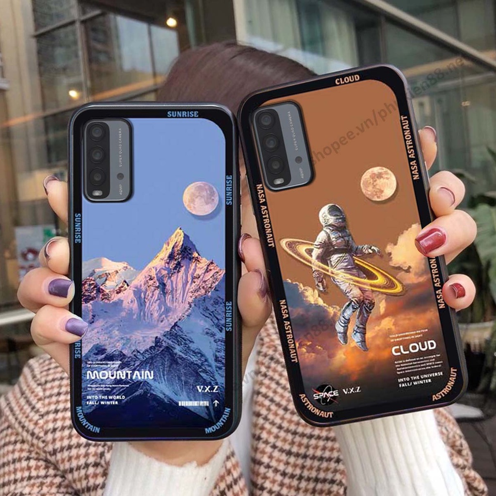 Ốp Xiaomi Redmi 9T hình vũ trụ, mountain, cloud phong cách cá tính
