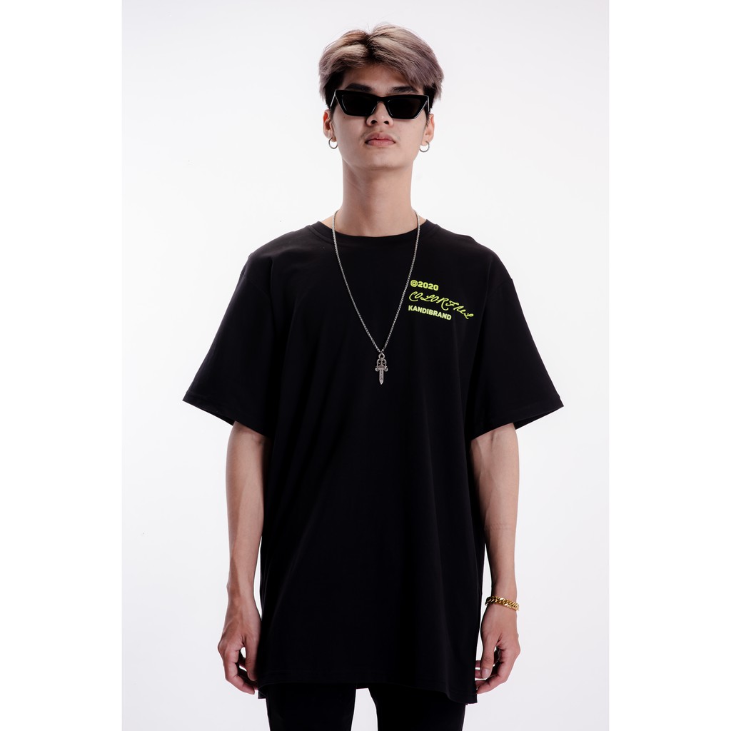Áo Thun Oversize Unisex Colorful Kandi (Xanh, Đen)