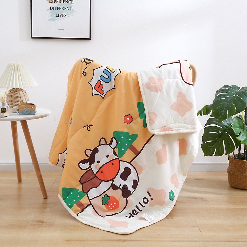 Chăn đũi cotton hè thu - Chăn nằm điều hòa cho bé