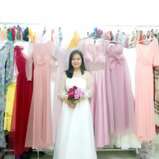 Đầm dự tiệc, đầm cưới trắng thiết kế