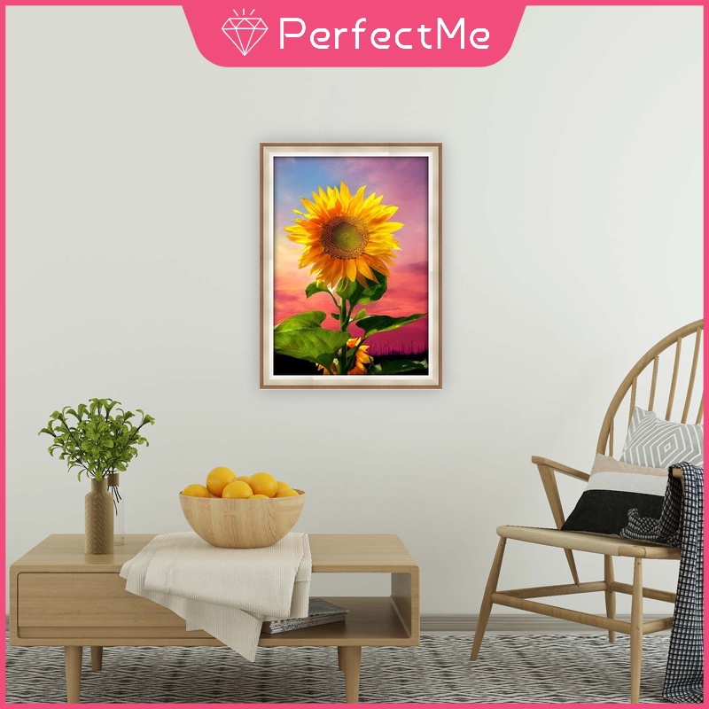 Bộ tranh đính đá 5D tự làm 30x40 hình hoa hướng dương