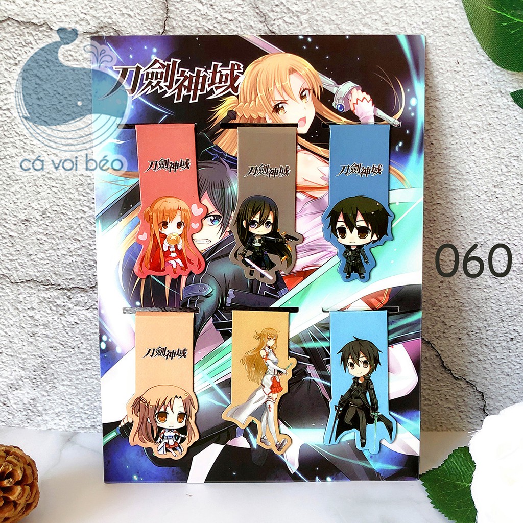 [SALE GIÁ XƯỞNG] [Bộ 6 -18 chiếc] Bookmark nam châm kẹp sách dấu trang Sword art online SAO Kiếm thuật trực tuyến