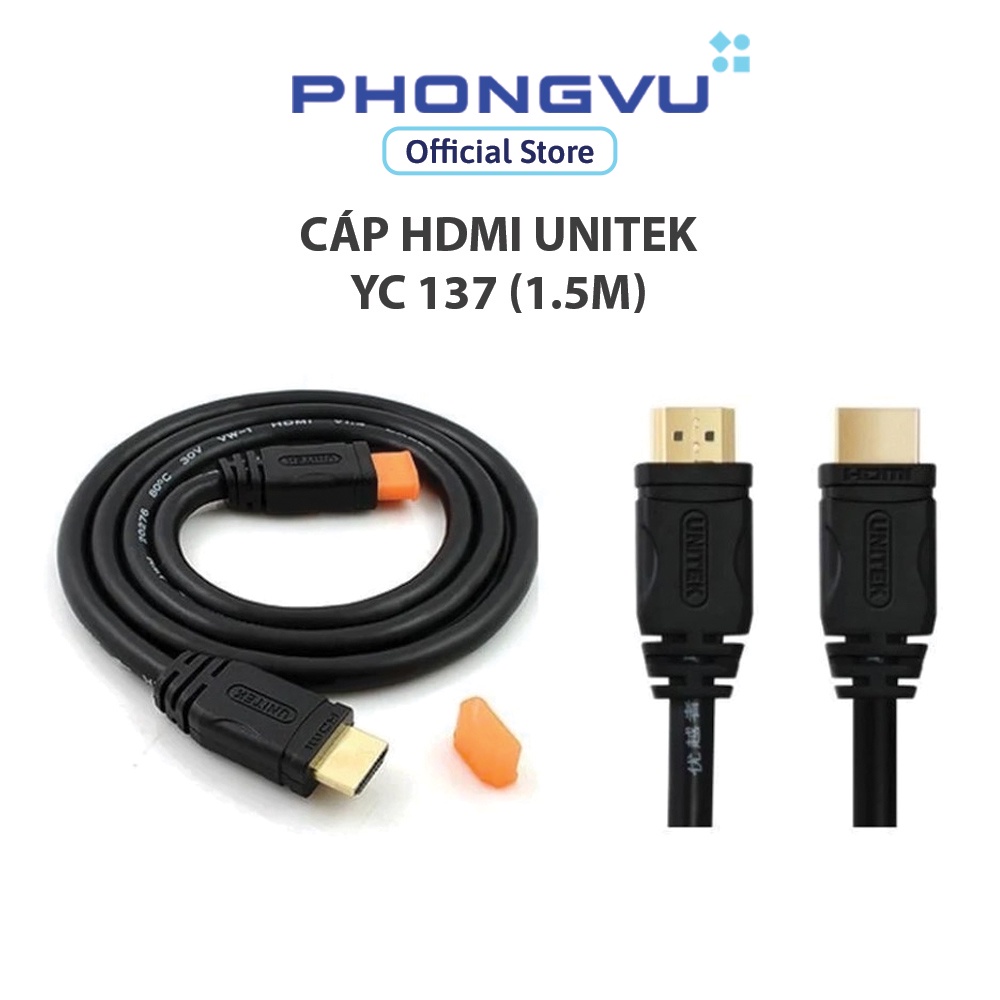 Cáp HDMI Unitek YC 137 (1.5m) - Bảo hành 12 tháng