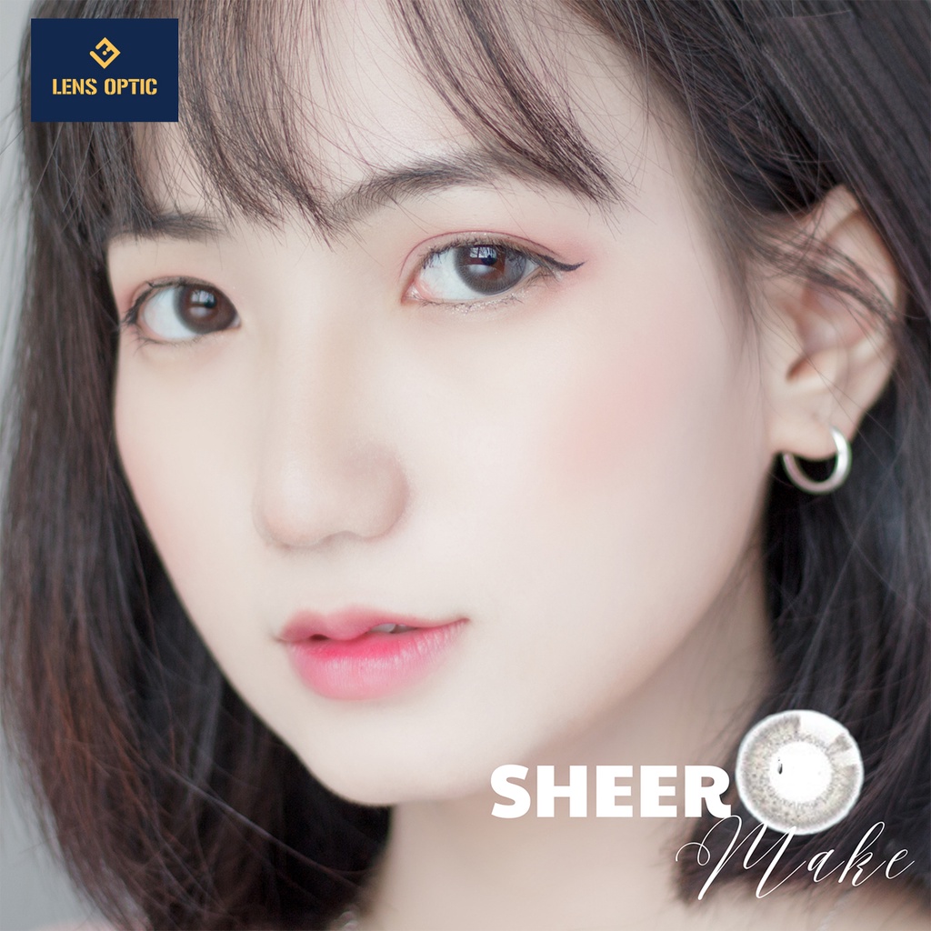 Kính áp tròng 1 ngày màu Sheer Make SEED Eye Coffret 1 Day cho mắt cận - Lens Optic