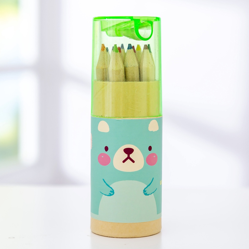 Bộ 12 Bút Chì Màu Vẽ Tranh Hoạt Hình Sáng Tạo Dành Cho Học Sinh