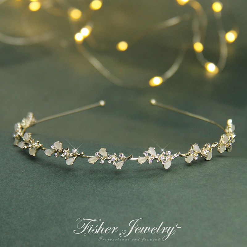 Băng Đô Kim Loại Mỏng Hình Mắt Mèo Đính Đá Phong Cách Retro Siêu Đẹp