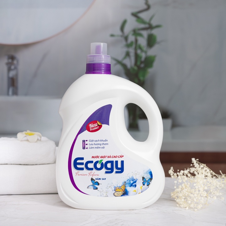 Nước giặt xả sinh học cao cấp 6 in 1 Ecogy 3,8kg hương thơm mát - đánh bay mọi vết bẩn