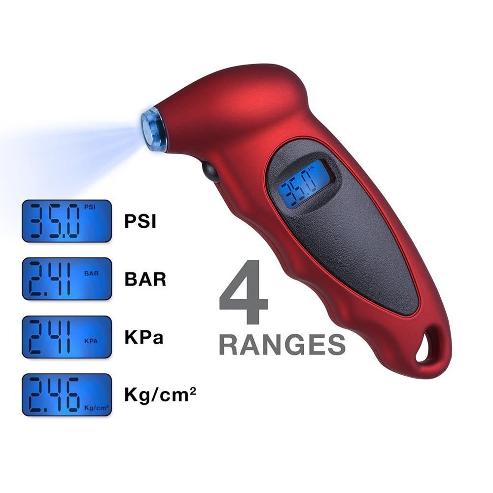 [Hàng Sẵn] Máy kiểm tra áp suất lốp xe điện tử có màn hình hiển thị LCD - LAMJAD