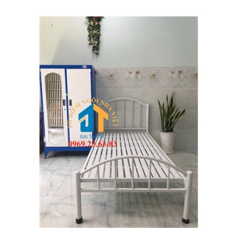 Giường sắt 1mx2m mỹ nghệ cao cấp 1 người nằm