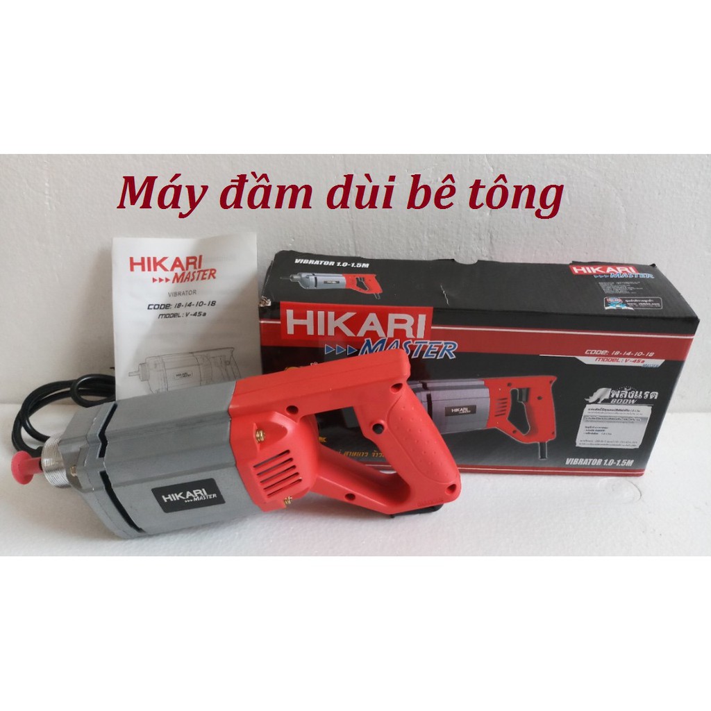 Máy đầm bê tông cầm tay hikari,  máy đầm dùi Hikari V-45A , MÁY Thái Lan Chính hãng