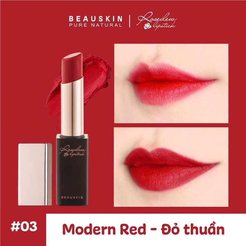 Son siêu lì, màu đẹp Beauskin Rosedew Matte Creamy Lipstick