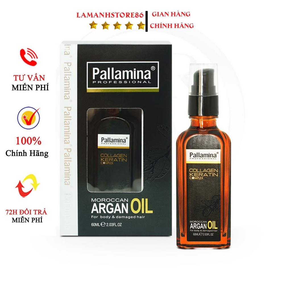 Dầu dưỡng phục hồi tóc tinh dầu dưỡng tạo nếp tóc PALLAMINA Karseell Maca – 60ml hương thơm nước hoa
