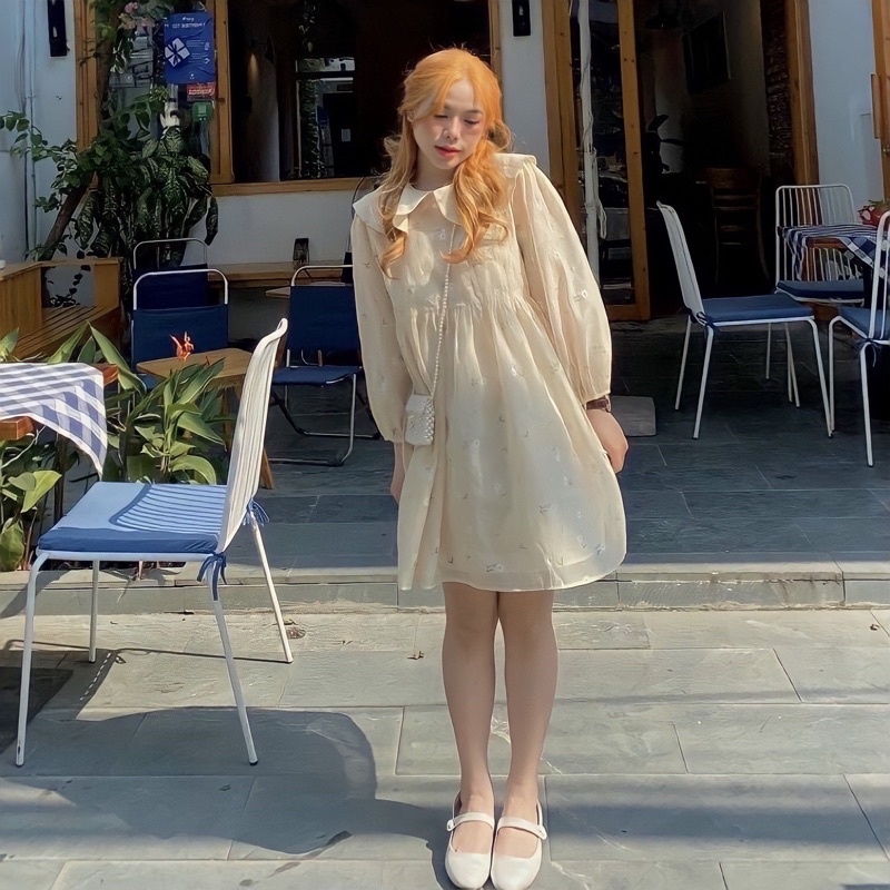 ĐẦM BABYDOLL CỔ SEN