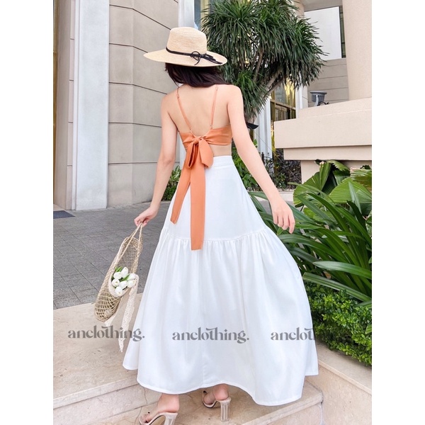 ÁO YẾM LỤA CỘT DÂY LƯNG