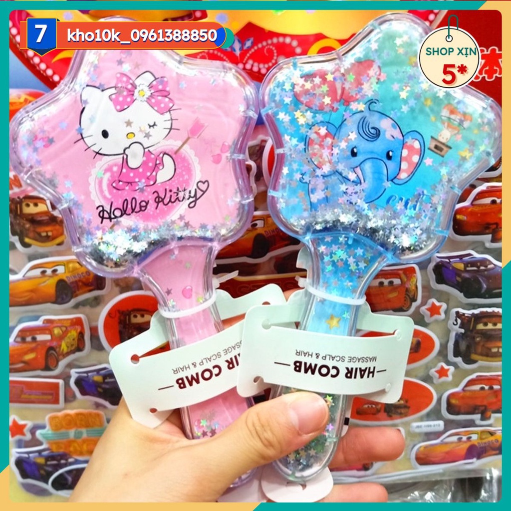 Lược gai massage tóc chống gãy rụng tóc có kim tuyến giao màu ngẫu nhiên