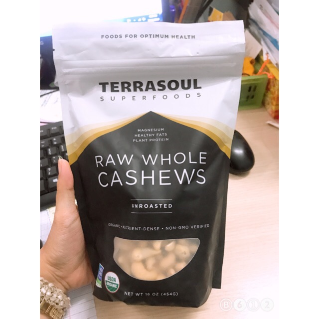 [TERRASOUL] HẠT ĐIỀU HỮU CƠ 454GR