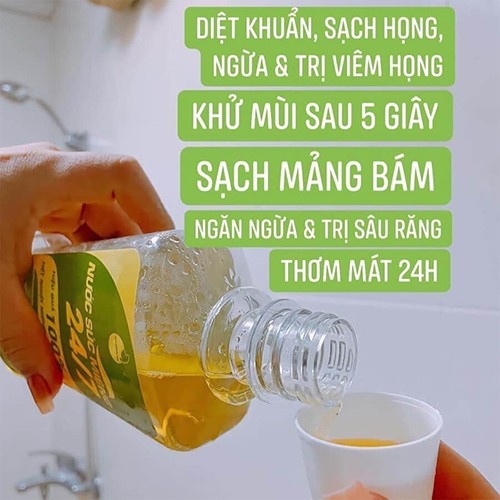 Nước súc miệng Đông Y – Lá Xoài Nano Bạc Bách Hương Tán 24/7