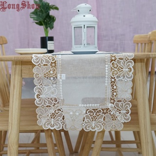 Khăn Trải Bàn Bằng Lưới Trong Suốt Thêu Hình Bướm Độc Đáo Trang Trí Nhà Cửa / Tiệc Cưới
