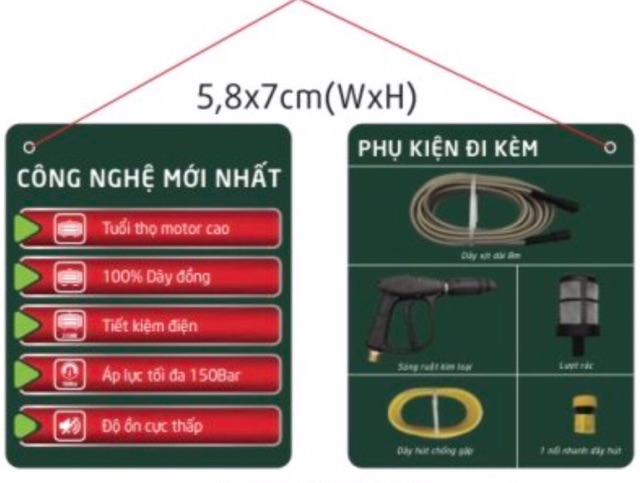 Máy rửa xe gia đình máy rửa xe cao áp DEKTON công nghệ cao (DK CWR 2150).