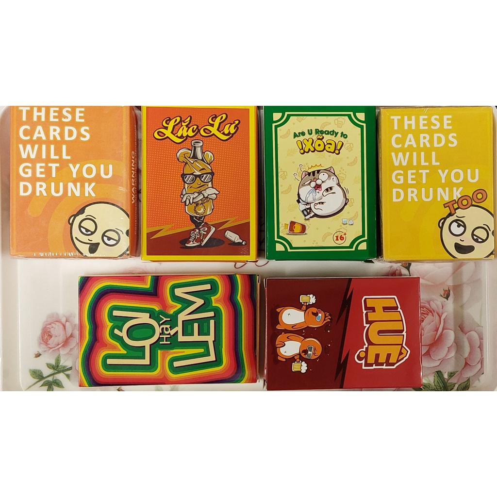 Tổng hợp bộ bài Boardgame uống nước drinking thử thách vui nhộn từ tiếng Việt đến tiếng Anh