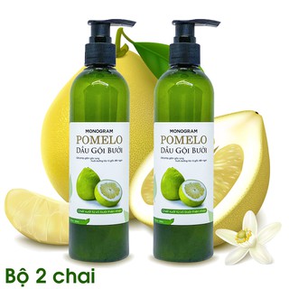 Bộ 2 chai dầu gội tinh dầu vỏ bưởi POMELO giúp giảm rụng tóc, kích thích mọc tóc