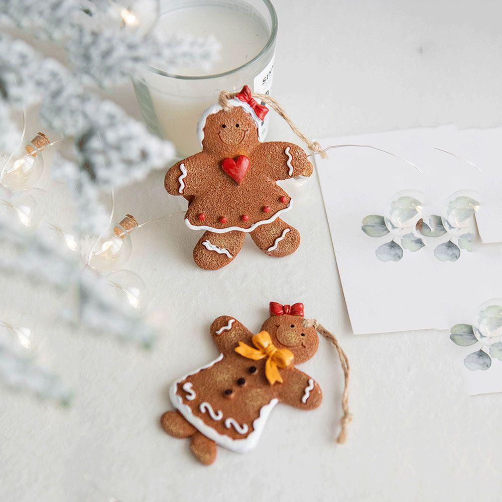 CONOPERY Mặt Dây Chuyền Hình Bánh Gừng 2022 Navidad Giáng Sinh Năm Mới Bằng Nhựa Resin