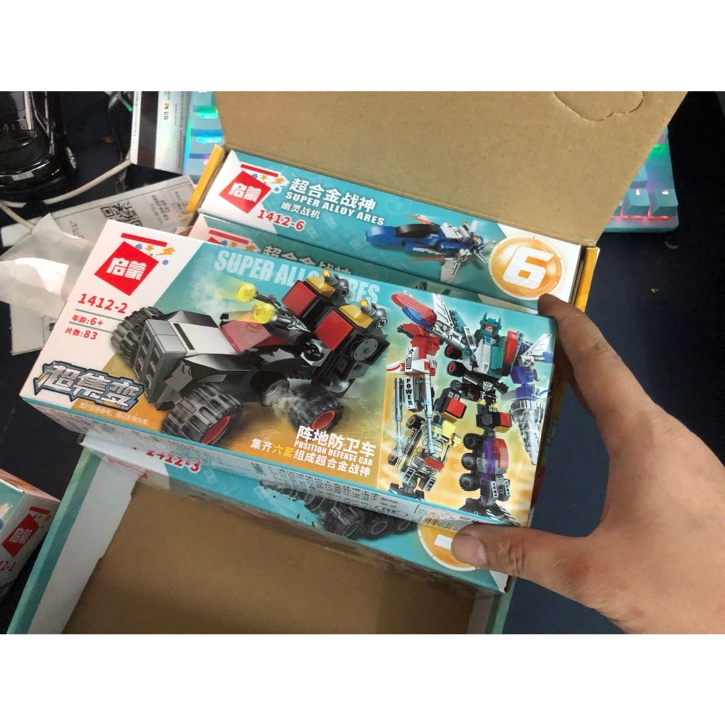 Mô hình lắp ráp 1412 siêu hợp kim God of War fit boy plug-in biến dạng robot Đồ chơi lắp ráp