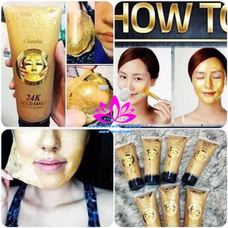 TUÝP GEL LỘT NẠ VÀNG 24K GOLD  MẶT NẠ VÀNG LÀM TRĂNG DA SẠCH MỤN