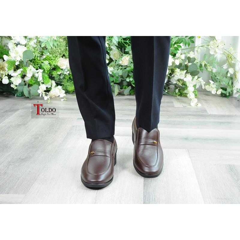 Giày mọi tăng chiều cao HQ642 Nâu cafe