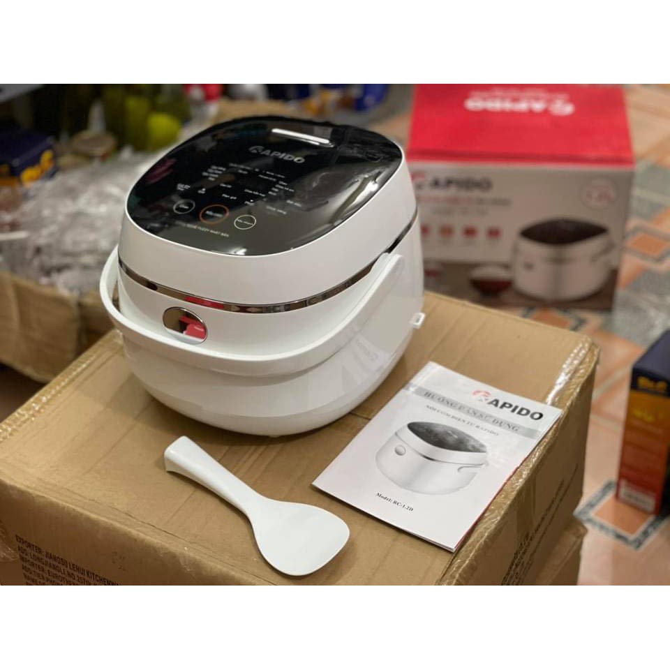 Nồi Cơm Điện Tử Rapido RC-1.2D Công Nghệ Nhật Bản, 10 Chức Năng Nấu Bảo Hành 1 Năm - TQ077