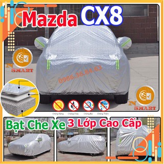 Bạt Che Ô Tô Mazda CX8 Tráng Nhôm 3 Lớp Phản Quang Cách Nhiệt Chống Thấm Chống Bụi Hiệu Quả Na No Smart