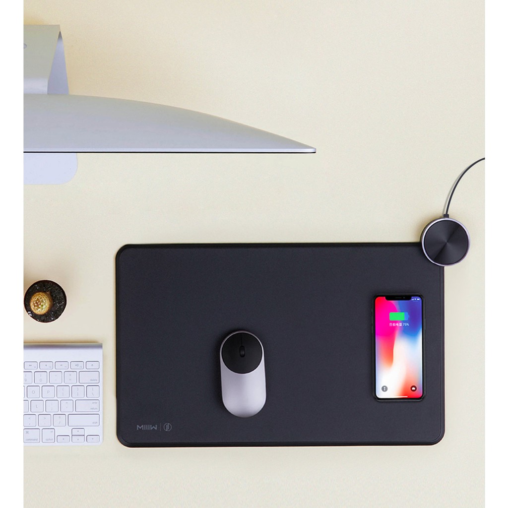 Bàn Rê Chuột XIAOMI Rice wireless charging mouse pad Kiêm Đế Sạc Không Dây