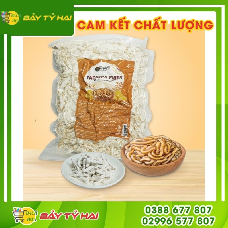 Trân châu sợi tapioca fiber gói 800gr [topping trà sữa]