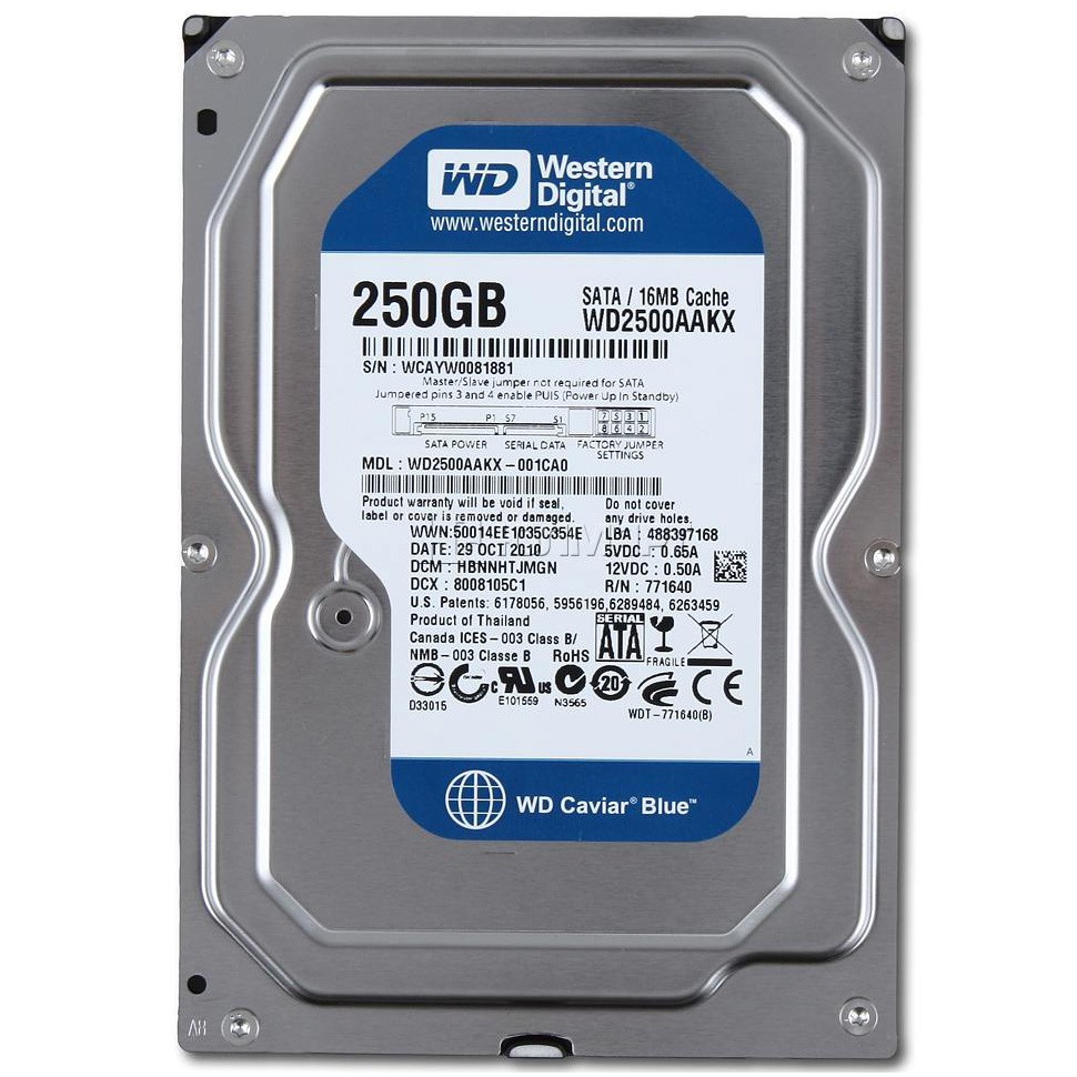 Ổ cứng HDD 250g Sata các loại cho máy bàn PC , hàng đẹp