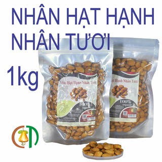 1kg nhân hạt hạnh nhân sống, hạnh nhân tươi tách vỏ chưa rang, hàng úc size to