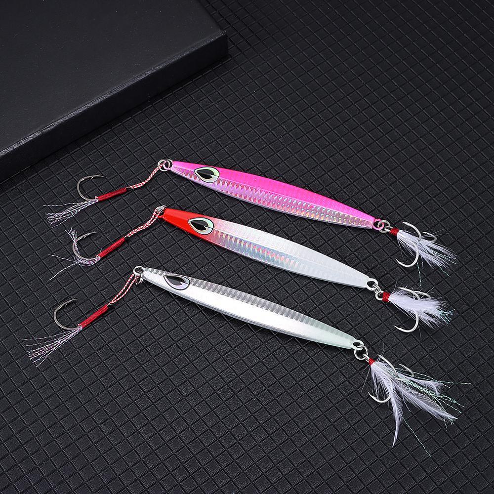 Mồi Giả Nhử Cá Bằng Kim Loại Gắn Kèm Móc Câu Đôi 60g Tiện Dụng