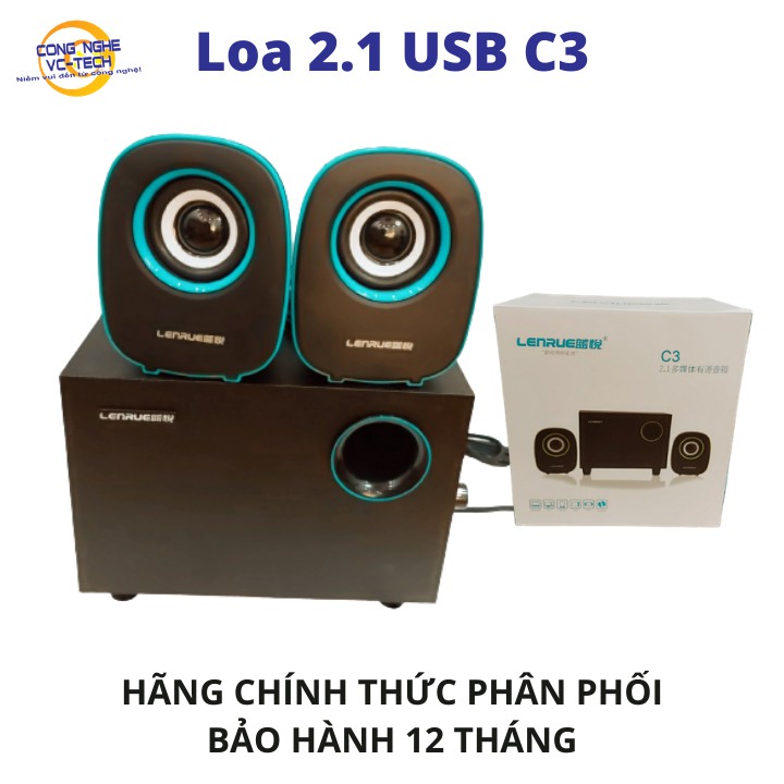 Loa Vi Tính Chuẩn 2.1 LENRUE C3, Cấp Nguồn USB-KIỂU DÁNG SIÊU ĐẸP,NHẠC HAY...