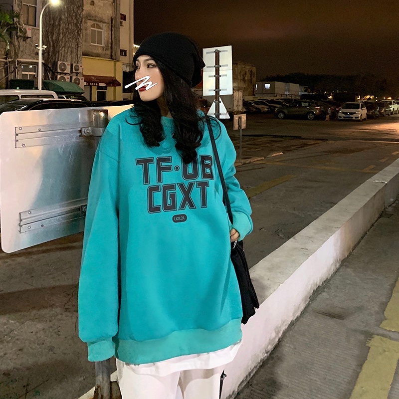 Áo Sweater Cổ Tròn In Chữ Đơn Giản Phong Cách Hàn Quốc Mới Cho Nam Size M-3Xl