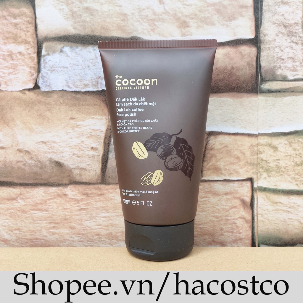 Tẩy Tế Bào Chết Mặt Cocoon Từ Cà phê Đắk Lắk làm sạch da chết mặt 150ml Hong1008