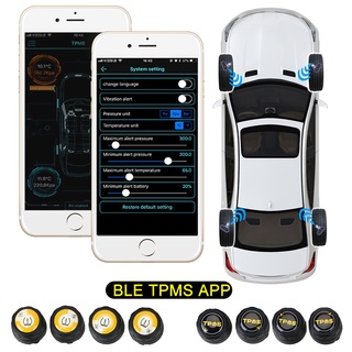 Cảm biến áp suất lốp xe hơi Bluetooth 4.0 chống nước cho Android iOS