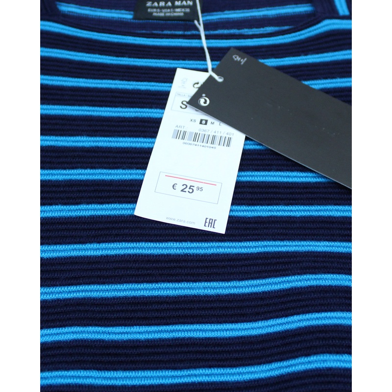 Áo len nam xuất xịn Z.ra Striped Sweater AL21
